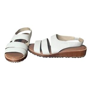 SUNDANCE Living Rainier White Leather Sandals BY‎ Matt Bernson Women's Size 6